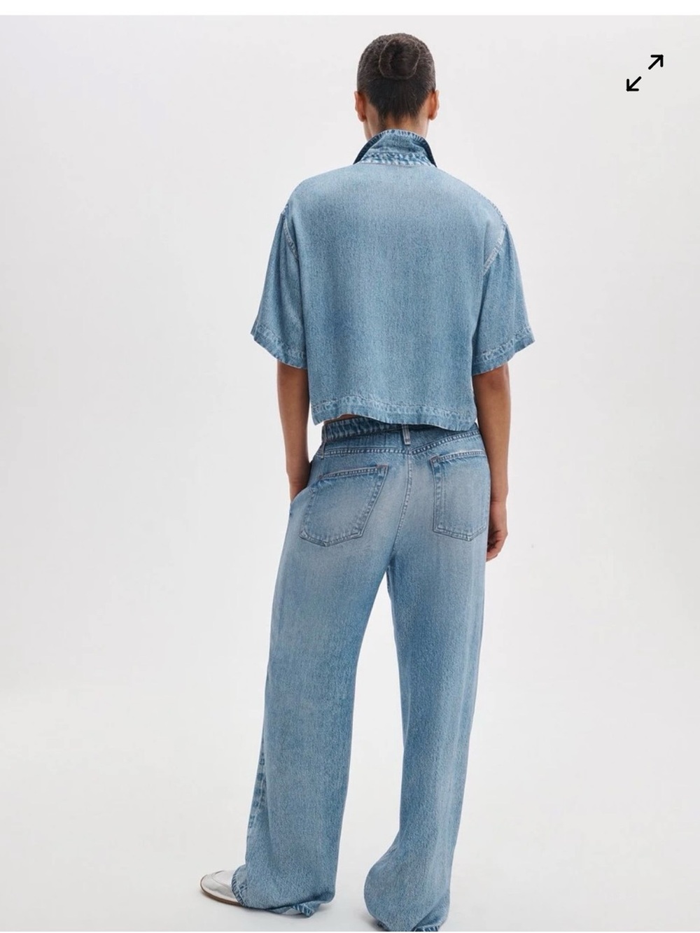 rag & bone Light Wash Wide Leg Jeans - Picture 4 of 8